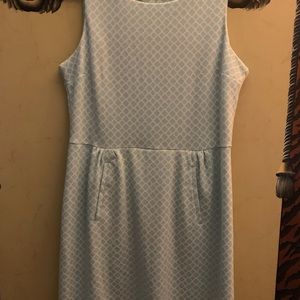 Blue & White pocketed dress Sz Large